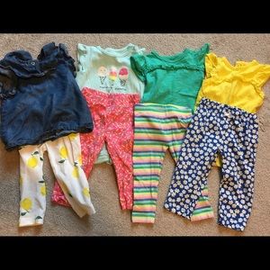 Carters baby girl lot. 12 months.